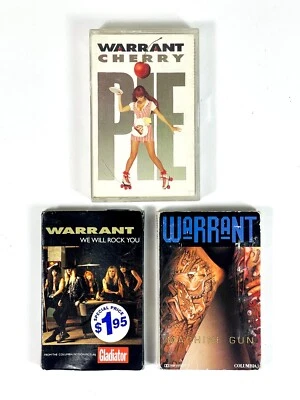 Warrant - Cherry Pie Cassette Tape 1990 - Machine Gun - We Will Rock You RARE - Image 1 of 3