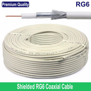 RG6 Coaxial Cable Satellite Freesat Digital TV Aerial Coax Cable Antenna Wire