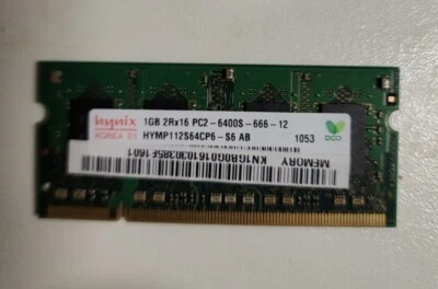 Hynix PC2-6400s (DDR2-800) 1 GB DIMM 800 MHz PC2-6400 DDR2 Memory... - Image 1 of 4