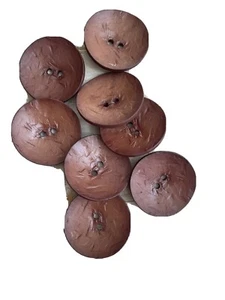 DILL BUTTONS #410030 FASHION--2 HOLE--60mm Dark Brown - 8 PIECES - Picture 1 of 4
