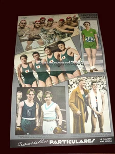 OLYMPIC GAMES BERLIN 1936 - Rare ORIGINAL Poster WINNERS OF GOLD MEDALS - Picture 1 of 1