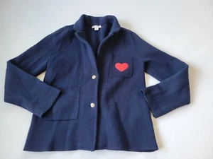 J.Crew Crewcuts Girls Blue Cotton Knit Blazer Size 6-7 - Picture 1 of 6