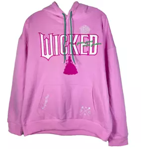 Felpa con cappuccio WICKED stampa grafica donna junior rosa medio - Foto 1 di 11