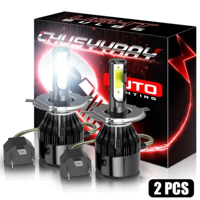 For Kia Sportage 1998-2010 2X 9003/H4 LED Headlight Bulb High/Low Beam Kit 6000K - Image 1 of 4