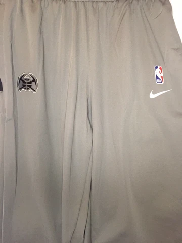 New Denver Nugget Authentic Grey Nike NBA Dri -Fit Pants Sz L (AB1683-002) Cover