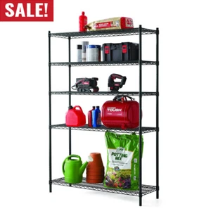 Shelf 5-Tier Heavy Duty 3000lb Total Capacity Shelving Rack Garage Warehouses - Picture 1 of 8