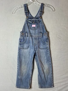 Osh Kosh Bgosh Youth Overalls Size 4 Vestbak Light Wash - Distressed - Picture 1 of 12