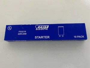 10er Box Feit Electric FS22 Leuchtstofflampenstarter mit Kondensator, 22 - 25 W - Bild 1 von 3