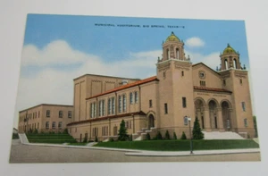 Postal de colección del Auditorio Municipal Big Spring, TX Howard County Texas - Imagen 1 de 2