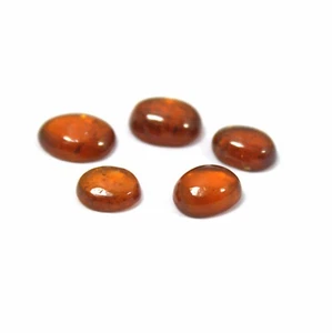 9.5 Ct 9.5x7.5-7.5x6.5 MM Natural Orange Color Kyanite Oval Cabochon 5 Pcs Lot - Picture 1 of 14