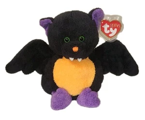 TY Pluffies WINGERS the Halloween Bat 8" NEW MWMTs Soft Plush Stuffed Animal Toy - Picture 1 of 8