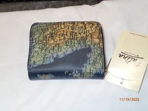 Patricia Nash Gialla Leinen Canvas faltbare Geldbörse mit RFID-Griechische Karte - Bild 1 von 11