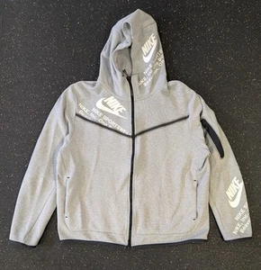 Nike Sportswear Gray/Black Tech Fleece Full-Zip Hoodie Men's Size XXL DM6474-063 - Picture 1 of 9