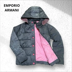 Abrigo de Plumón EMPORIO ARMANI Sudadera con Capucha 2 Vías Talla Mediana 40 Gris Rosa Vintage Mujer - Imagen 1 de 24