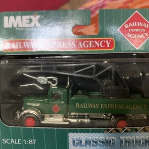 IMEX 1:87 SCALE DIE CAST RAILWAY EXPRESS AGENCY SERVICE CRANE TRUCK - Picture 1 of 6