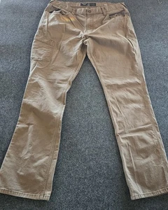 Pantalones de Trabajo Ariat Rebar M4 Relajados Rectos 38x36 Caqui Tostado Lona Construidos para Durar - Imagen 1 de 10