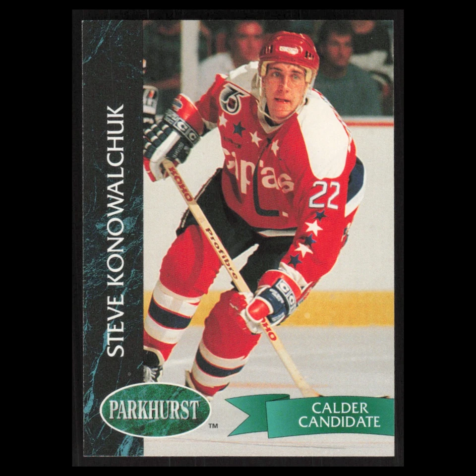Steve Konowalchuk Rookie #202 1992 Parkhurst Washington Capitals Hockey Card NHL - Image 1 of 3