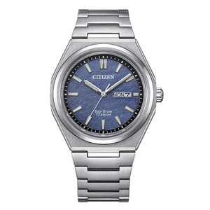Orologio Citizen Zenshin Eco drive Super Titanio Quadrante Blu AW0130-85L - Picture 1 of 3