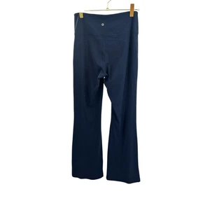 Lululemon Wunder Under High Rise Flare Leggings Navy Blue Size 12 Yoga Pants - Picture 1 of 4