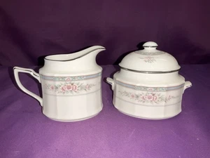 Noritake Rothschild Sahne und Zucker Set 7293 Elfenbein China Japan - Bild 1 von 15