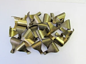 25 x Picture Rail Moulding Hooks Tarnished / ing Brass Effect used - Picture 1 of 1