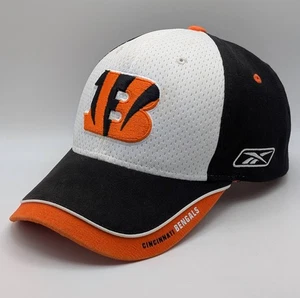 Vintage Cincinnati Bengals Reebok Strap Back Hat Cap VTG NFL Y2K White Colorful - Picture 1 of 5