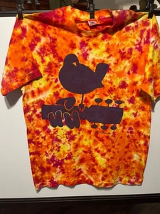 Woodstock orangefarbenes Batik-T-Shirt - 13. August 1994 - nie getragen oder gewaschen 2XL - Bild 1 von 4