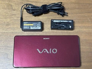 SONY VAIO type P VGN-P70H/R VGP-DA10 Garnet Red 2GB 8" Japan Made Working - Picture 1 of 12
