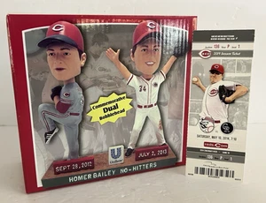 Homer Bailey 2014 SGA Dual No-Hitter Bobblehead Reds mit Ticket - Bild 1 von 3