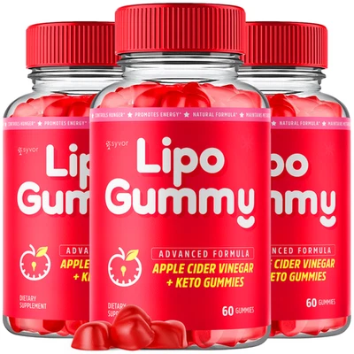 (3 Pack) Lipo Gummy Keto ACV Gummys 1000MG Advanced Formula Vitamin 180 Gummies - Image 1 of 4
