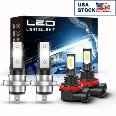 For Toyota Hiace Van 2006-2023 LED Headlight High/Low Beam Fog Light 4X Bulbs - Image 1 of 4