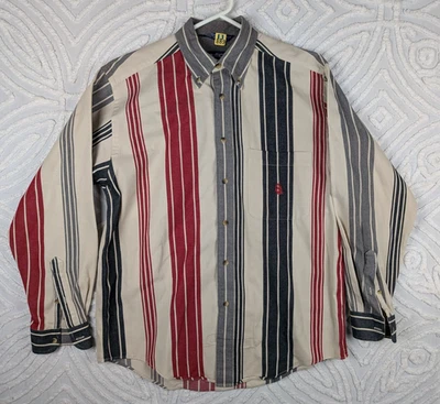 Camisa De Colección Nautica Para Hombres M Rayas Vela Deportes Años 90 EE. UU. Talla Grande HipHop Occidental Foto 1 de 4