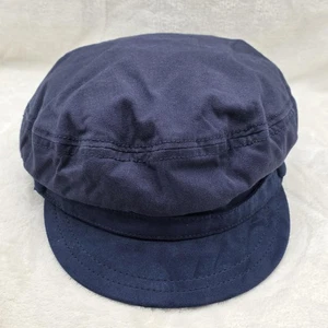 Goorin Bros Hat Cap Fitted Mens Large Navy Blue Fisherman Fiddler Sailor Cotton - Picture 1 of 8
