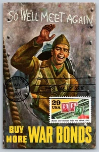 2765a World War II Bonds and Stamps Help War Effort FDC Maxi Card - Picture 1 of 2