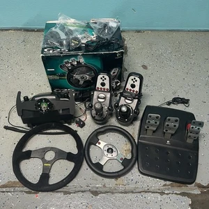 Logitech G25 Racing Setup - Momo Wheel, S2000 Handbrake, Shifter, Pedals, Extras - Picture 1 of 4