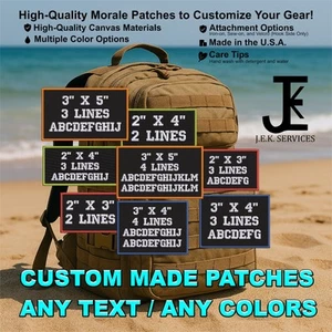 Custom Made Embroidered Name Tags & Patches (Multiple Sizes, Any Color & Text) - Picture 1 of 6