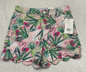 Crown & Ivy Flamingo Scallop Shorts Size 16 Adjustable NWT $34.50 - Picture 1 of 9