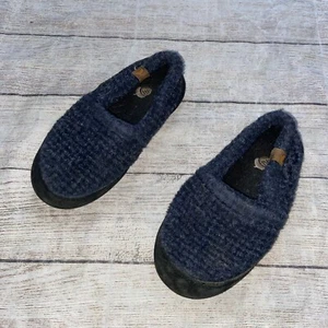 Acorn Kids Slippers 12-13 Black Gray Moccasin - Picture 1 of 5
