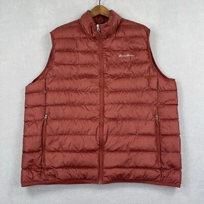 Chaleco Ediie Bauer Para Hombre XL Marrón Cremallera Completa Abajo Puffer EB650 Bolsillos Esquí Invierno Foto 1 de 4