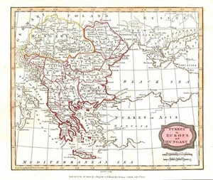 Antique map, Turkey in Europe and Hungary - Picture 1 of 1