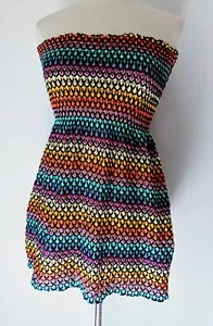 Swim Systems Collection S/M Multicolor Mesh Nylon Top Or Skirt Cover-up - Picture 1 of 5