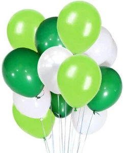 12inch 100x Apple Green White Latex Balloons St Patrick's Day Party Helium Float - Picture 1 of 3