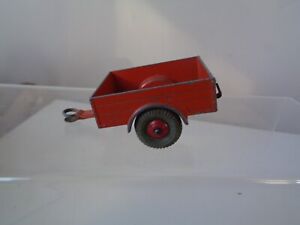 Vintage Dinky Toys 341 Land Rover Trailer Orange Red Hubs Diecast Model