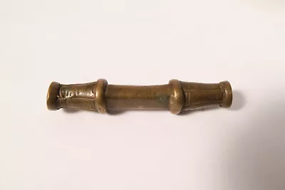 Alte Getragene Perle Lobi Messing Gelbguß FS03 Old Well Used Brass Bead Afrozip • 25€