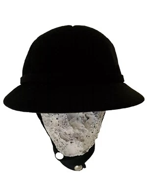 Vintage Neumann Endler Fair Field Felts 100% Wool Beanie Hat Black Ear Scarf - Image 1 of 4