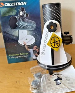 Celestron FirstScope 76mm Reflector Telescope 21024 w/ Box & Eyepieces - Picture 1 of 11