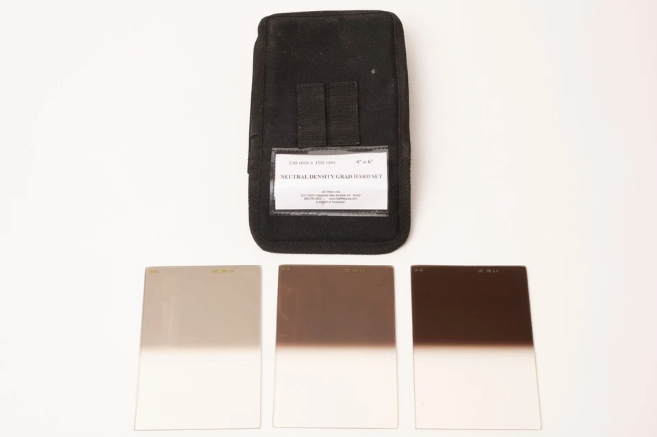 LEE Filters 4x6" Graduated ND Resin Filter Set (0.3, 0.6, 0.9) + Filter Pouch - Image 1 of 4