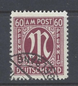 OCUPACIÓN ALIADA ALEMANA 1945 60pf. ciruela Perf 11 usado SG A33 - Imagen 1 de 2