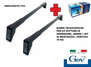 BARRE PORTATUTTO PORTAPACCHI GEV TOYOTA YARIS CROSS DAL 2020 IN POI TETTO LISCIO - Foto 1 di 3