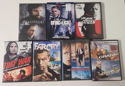 Action 7 DVD Lot Crank 1 & 2, Farcry, Turf War, Prisoners, Dying Of The Light!   - Image 1 of 3